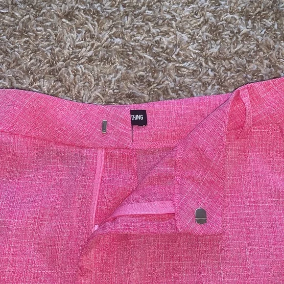 NWT PrettyLittleThing Women’s Hot Pink Tailored High-Waist Dressy Shorts Size 12 - Picture 5 of 8